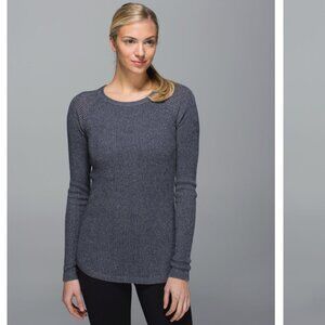 Lululemon Cabin Yogi Long Sleeve Inkwell / Heathered Medium Grey